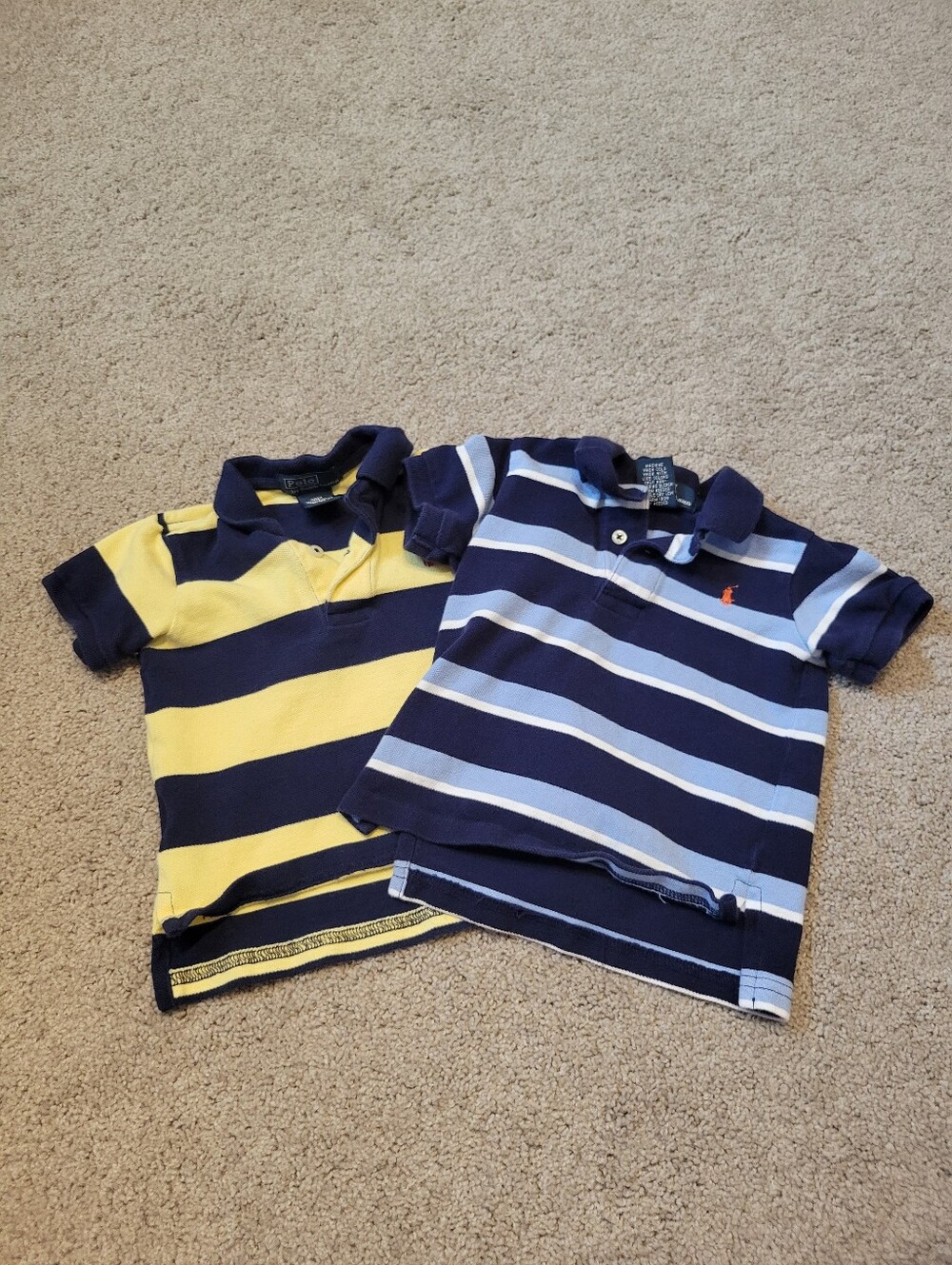 Polo Ralph Lauren Boys 2 Polo Stripe Shirts Bundle 12M